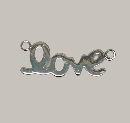 CA-CB-K137S 2 Loop Love Charm Silver