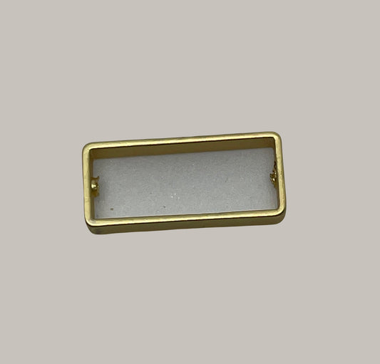 CA-CB-K38SG 17x8mm Rectangle Frame Satin Gold