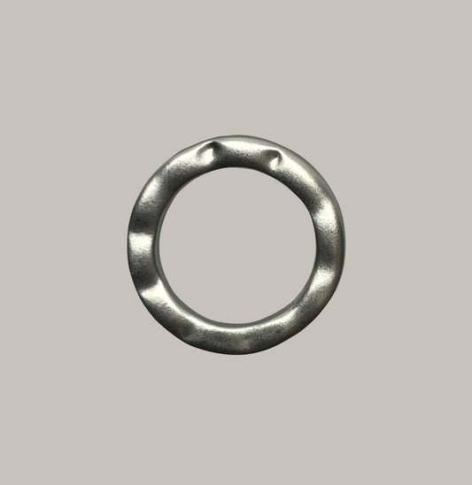 CA-CB-K47SR 15mm Textured Round Satin Rhodium