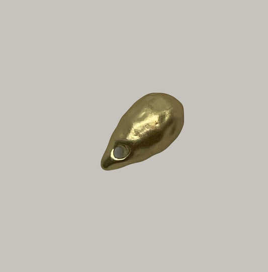 CA-CB-K80SG Textured Teardrop Satin Gold