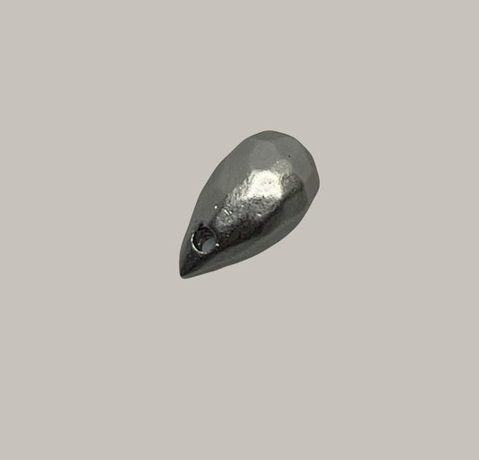 CA-CB-K80SR Textured Teardrop Satin Rhodium