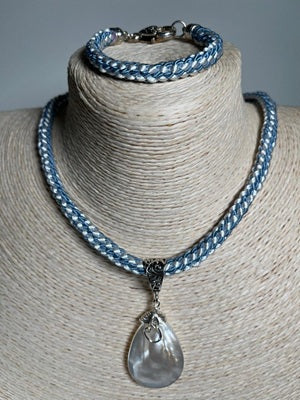 08-04-25 Luminous Harmony - Necklace and Bracelet Learn the Edo Yatsu braid technique using Italian soutache and satin cords. Yin 4:00-6:00pm