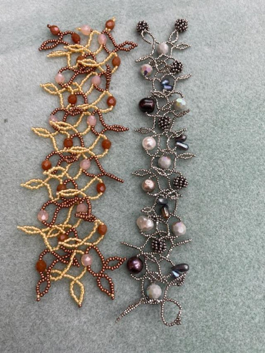 04-26-25 Martha's Vineyard Wristlet Students will utilize a right angle weave like stitch with seed beads. Linda 1:00-3:00pm