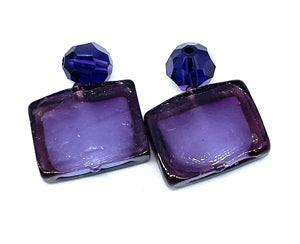 Kit-MURANO8 Murano Earrings Violet