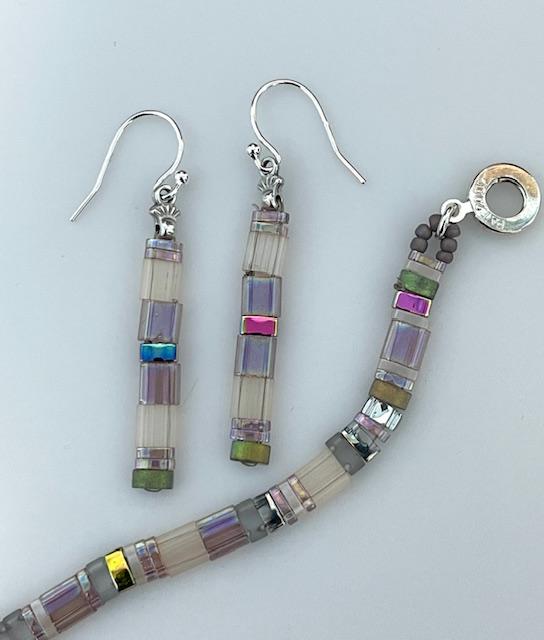 03-14-26 Tila Bracelet and Earrings Colorful tila beads make a strinking bracelet pattern. Karen 1:00-3:00pm