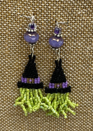 10-04-26 Witches Hat Earrings Stitch up a cute pair of witch's hats for Halloween Donna 10:30-12:30pm