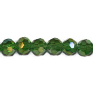 CRY-6R25AB 6mm - 32 cut Peridot AB