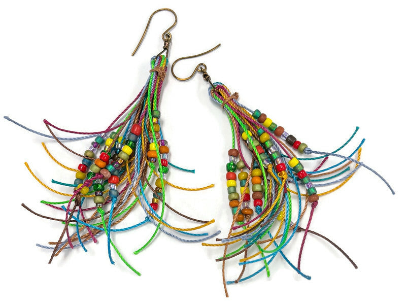 02-04-24 Beaded Tassel Earrings Create withbaright threads, beads and simple knots. Melody 10-12pm