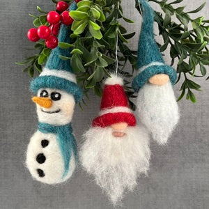 11-04-23 Gnome/Snowperson/Santa A three-in-one class ornament class for yourself or as gifts. Marsha 1:30-3:30