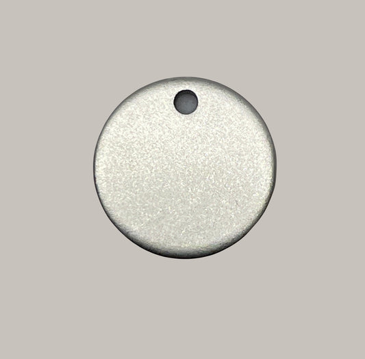 CA-CB-K28SR 12mm Round Drop Disc Satin Rhodium