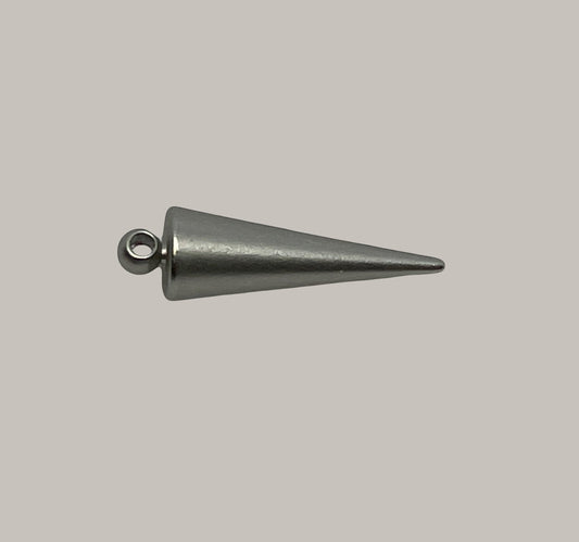 CA-CB-K60SR 20mm Dagger Drop Pendant Satin Rhodium