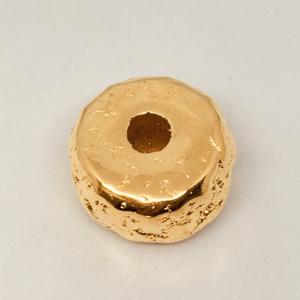 CA-MC-PT20-G Round Lumpy Bead 20x10mm Gold