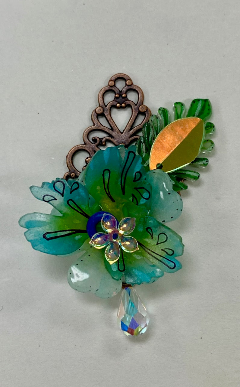 11-30-23 Shrinkets: Poinsettia or Holiday Pendant Good beginner Shrinkets class to make a special pendant. Kit $15.00 Lissa 11:00-2:00