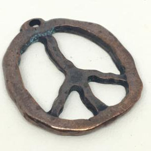 CA-MM-X0177-B Peace Sign Bronze