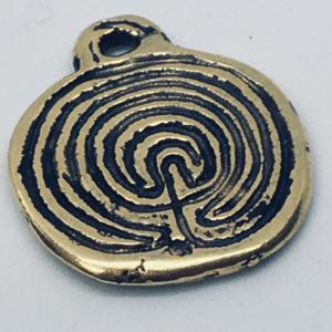 CA-MM-X0951-AG Labyrinth Disc Antique Gold