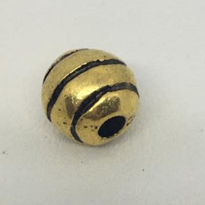 CA-MM-X1227-AG Striped Ball Antique Gold