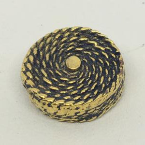 CA-MM-X2676-AG Coiled Rope Bead Antique Gold