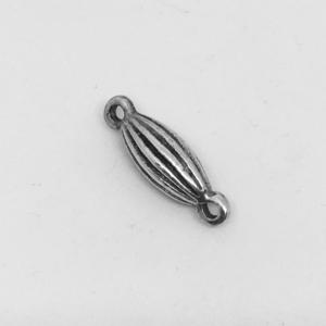 CA-MM-X5582-P Lined Oval Link Pewter